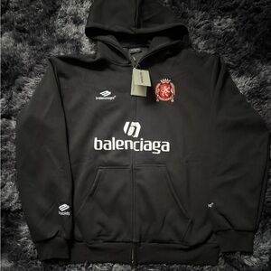 Balenciaga Black Embroidered Hoodie